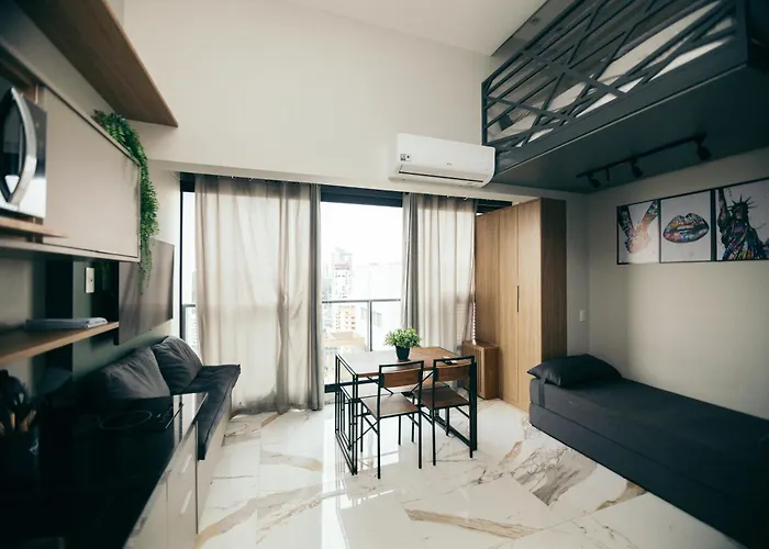 Studio Com Mezanino A 30 Passos Do Metro Brooklin